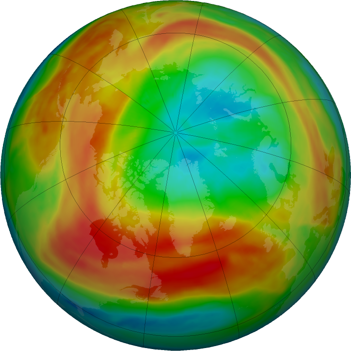 Arctic ozone map for 11 March 2022